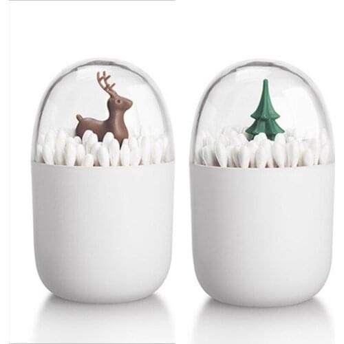 Cute Cartoon Dustproof Toothpick Holder Table Decoration Cotton Swab Case Toothpick Box Toothpick Dispenser Plastic Tool Box