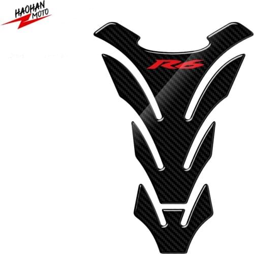 For Yamaha YZF-R6 R6 Tankpad Decals 3D Carbon-Look Motorcycle Tank Pad Protector Stickers