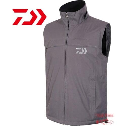 New DAIWA Fishing Vest Autumn Winter Keep Warm Windproof Waterproof Fishing Clothing Outdoor Sport Hiking Men Fishing Jackets