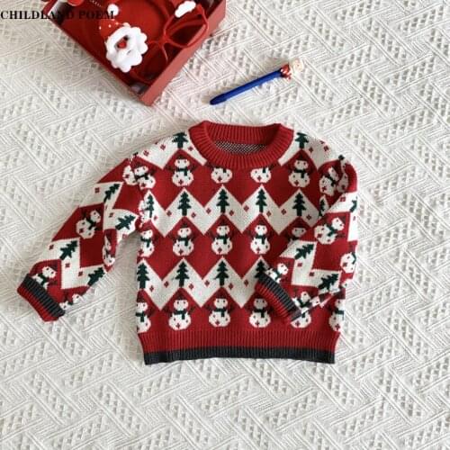 Christmas Children Sweater X-mas Baby Girls Boys Sweaters Baby Toddler Sweaters For Boy Girl Pullover Kids Pullover Sweater