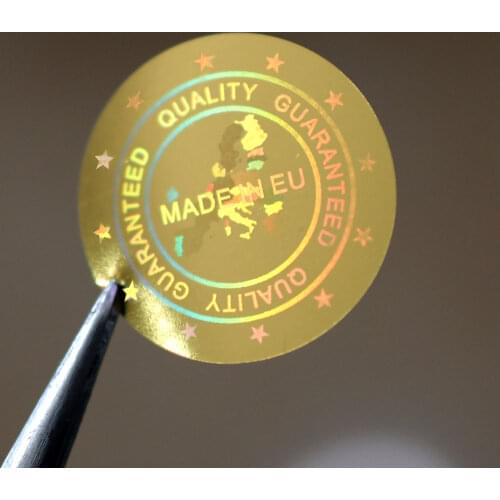 New European Union Maps 15mm 20mm 30mm Diameter 2000pcs Holographic Stickers MADE IN EU Quality Guaranteed Hologram Stickers