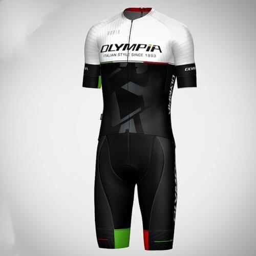 Olympia 2021 annual Summer Bike MTB Team Short Sleeve Cycling Clothing Maillot CICLISMO Hombre Cycling Shirt with Mouth Shorts