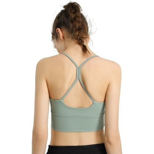 Sexy Women Sports Bra Top For Fitness Wirefree Shockproof Nylon Solid Cozy Gym Brassiere Workout Running Vest Yoga Underwear
