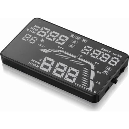 Hot sale GPS function Q7 5.5 Inch colorful Digital speedometer Consumption Data OBD 2 HUD Display Heads Up