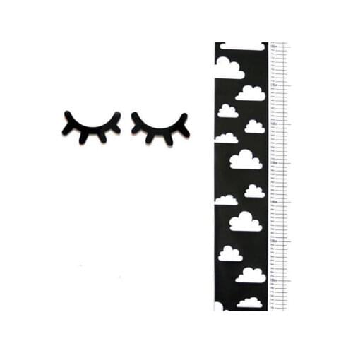 Nordic Cloud Children Kids Height Growth Size Chart Height Measure Canvas Ruler For Kids Room Scandinavian Decor For Kids Room