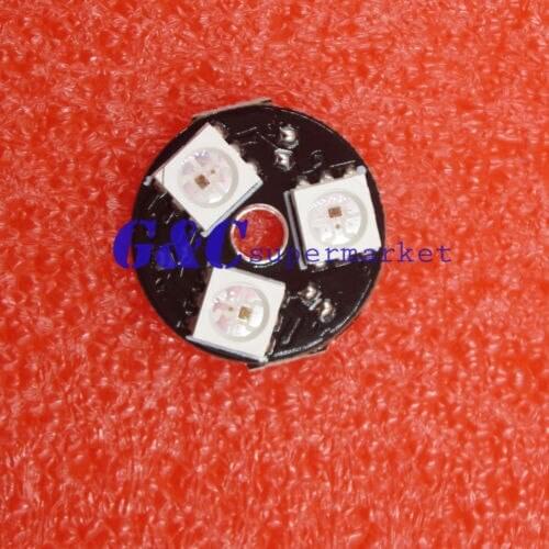 WS2812 3Bit 5V 5050 RGB LED Lamp Panel Board Round diy electronics