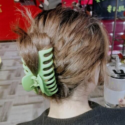 Korea Women Ponytail Hairpin Gripper Hair Claws Plastic Hairpin For Women Girl Hair Crab Geometric Hair Accessory