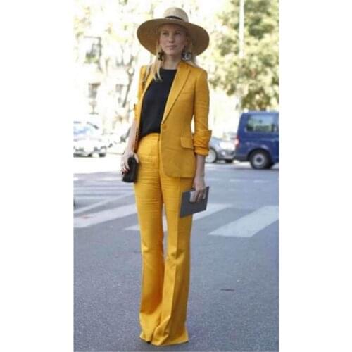 New Arrival Elegant Formal Work Wear Slim 2 PCS Sets Womens Business Suits Two Button Blazer Female Trousers Suit Office Uniform