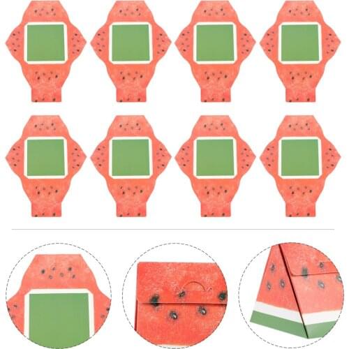24pcs Watermelon Shaped Paper Gift Boxes Wrapping Boxes Summer Party Supplies