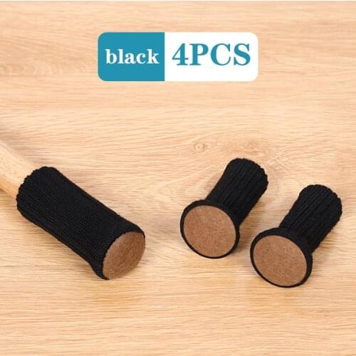 4PCS Knitted Chair Leg Caps Furniture Table Feet Leg Floor Protectors Covers Floor Protection Non-slip Noise Reduction For Home