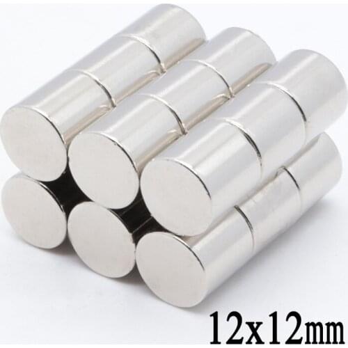 50pcs 12mmx12mm strong disc magnets 12x12 mm neodymium magnets 12 *12mm Art Nouveau connection magnets NdFeB magnets