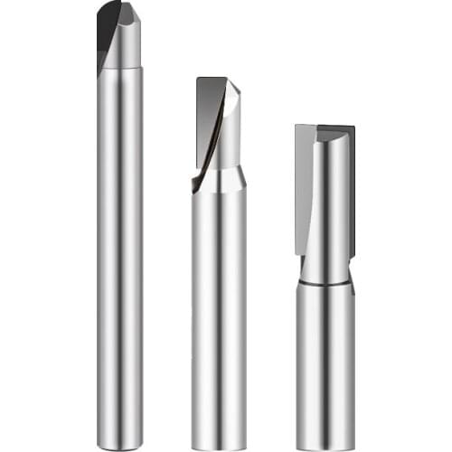 4/6/8/10/12mm Single Double-edged CBN Diamond Face Mill for Copper Aluminum Flat Knife PCD Flat Ball End Milling Cutter