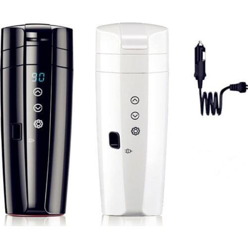 Car Heating Cup Intelligent Electric Drinks Coffee Bottle Holder Portable Maker Stainless Steel Car Accessories Temperature 350M