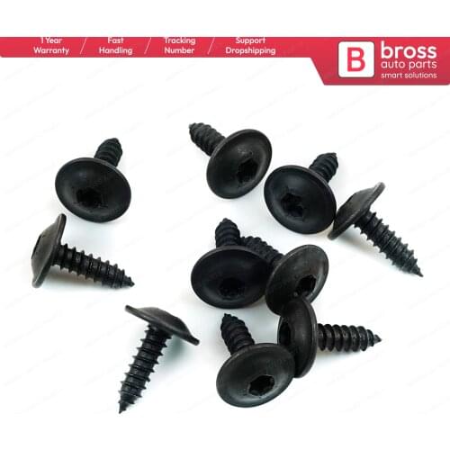 10 Pieces Round Head Cross Tapping Screw Car Metal Fasteners Head Dia:13 mm Fits:4.8 mm Hole Stem length: 16 mm Total length:20 mm