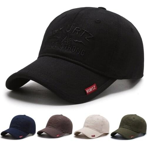 Spring And Autumn Mens Baseball Cap Cotton Solid Color Letter Embroidered Outdoor Leisure Sports Sunprotecction Round Hat