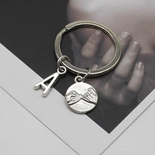 26-letter handmade keychain for parents and children, family, keychain, friendship agreement, couples key ring