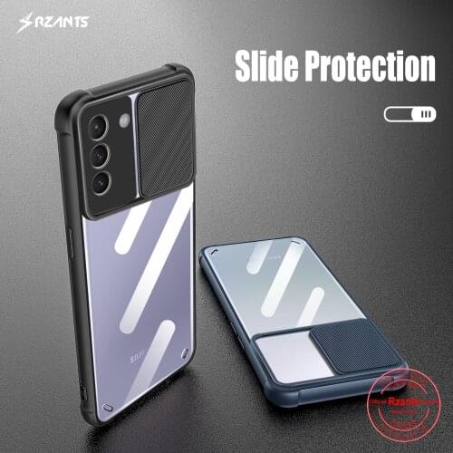 Rzants For Samsung Galaxy S21 S21 Plus S21 Ultra Phone Case Soft [Lens Protect] Hybrid Slim Crystal Clear Cover Double Casing