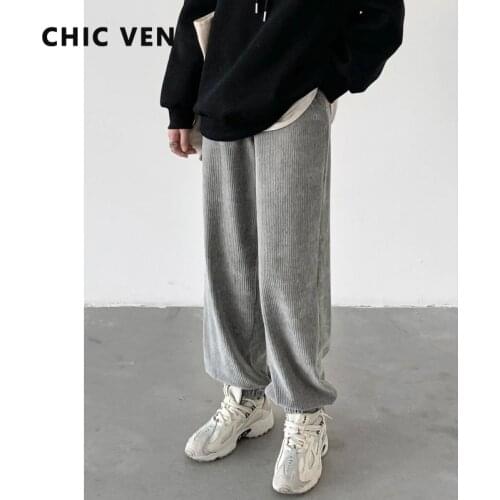 Женские вельветовые брюки CHIC VEN China At AliExpress