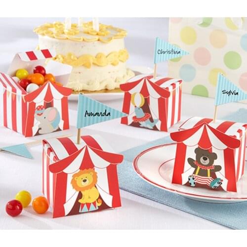 Circus Theme Party Supplies Cartoon Candy Box Kids Birthday Party Decorations Baby Shower Supplies Candy Box Gift Box