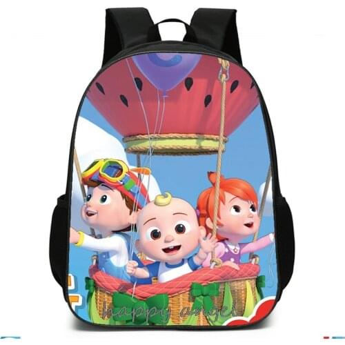 Children Backpack Beautiful Pattern Bookbag kids Kindergarten Schoolbag Cocomelon Cartoon Lovely Rucksack 14 Inch