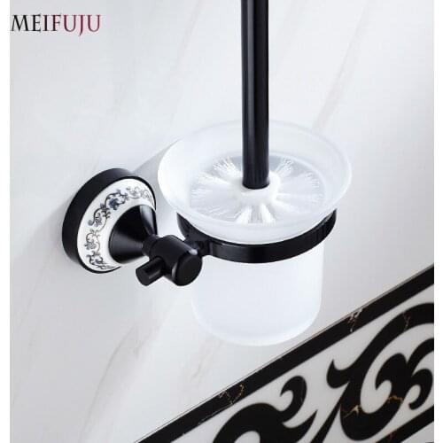 European Style Blue and white porcelain Bathroom Accessories Toilet Brush Holder Bath Products brosse wc Washing Hardware sets