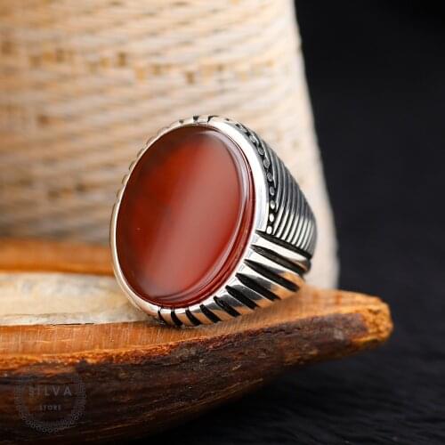 Agate Aqeeq 925 Silver Mens ring. Man Jewellery Stamped With Silver Stamp 925 All Sizes Are Available