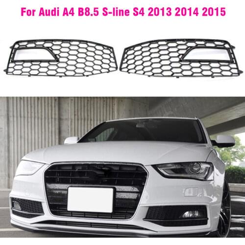 For Audi A4 B8.5 S-Line S4 2013 2014 2015 Bumper Fog Light Lamp Cover Grille Grill
