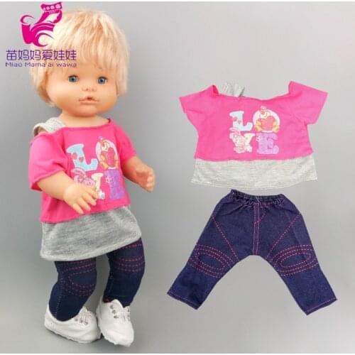 Nenuco Dolls clothes pink shirt Fit 40cm baby Ropa Y Su Hermanita clothing girl gifts toys outfit