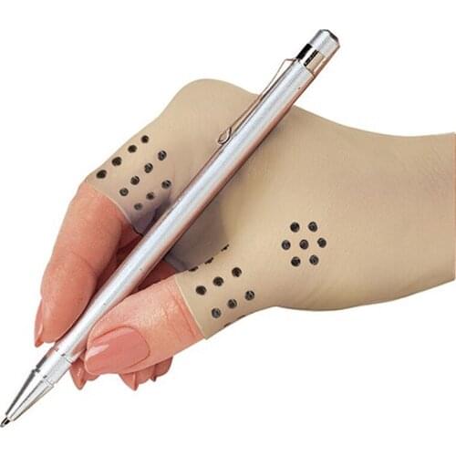 1Pair Magnetic Therapeutic Arthritic Fingerless Compression Gloves Therapy Mittens Health99