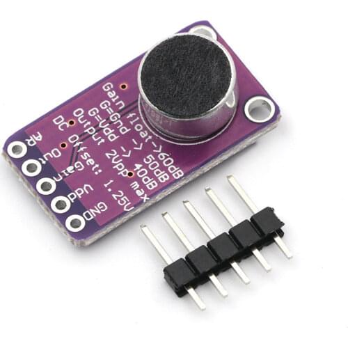 MAX9814 Microphone AGC Amplifier Board Module Auto Gain Control for Arduino Programmable Attack and Release Ratio Low THD Module