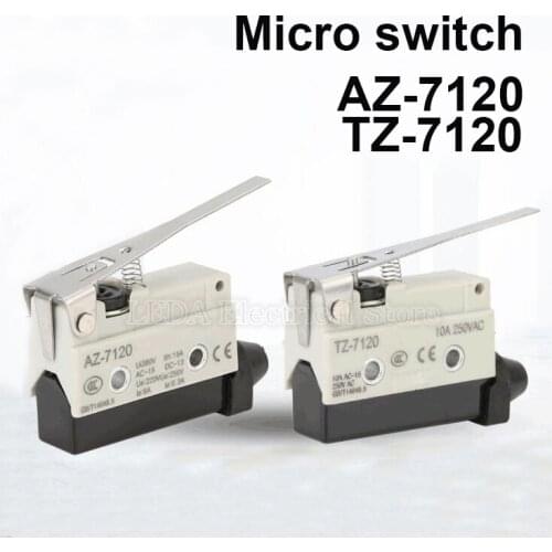1Pcs AZ-7120/TZ-7120 Micro Switches 1NO 1NC 250VAC Momentary Microswitch Limit Evice Mini Long Handle Reset Switch