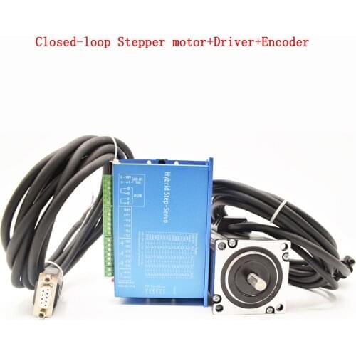 NEMA23 2N.m 286oz-in Closed-Loop Stepper Driver+Motor kit Hybrid Step-Servo PUL+DIR 480g.cm2 for CNC Router/Laser Machine