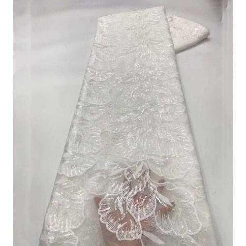 Latest sky blue African french net lace fabric 2019 high quality Swiss guipure mesh lace embroidery bridal Nigerian lace fabrics