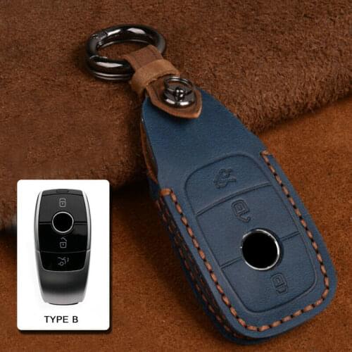 New Leather cover New ABS car key case shell For Mercedes Benz 2017 E Class W213 2018 S class C Class key covers for house keys