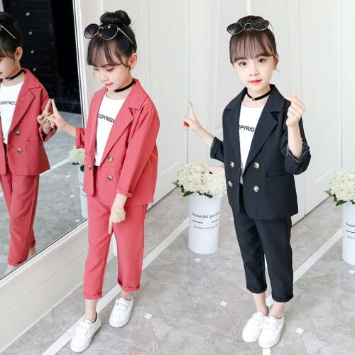 Clothes For Girls Jacket + Pants 2PCS Kids Clothes teenage Girls Spring Autumn Childrens Suit Set 6 8 10 12 14 Year