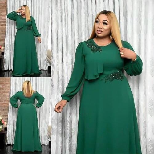 African Dresses for Women Dashiki Maxi Dress Plus Size Long Sleeve Party Gowns 2021 New Kaftan Ladies Clothing Boho Boubou Robe