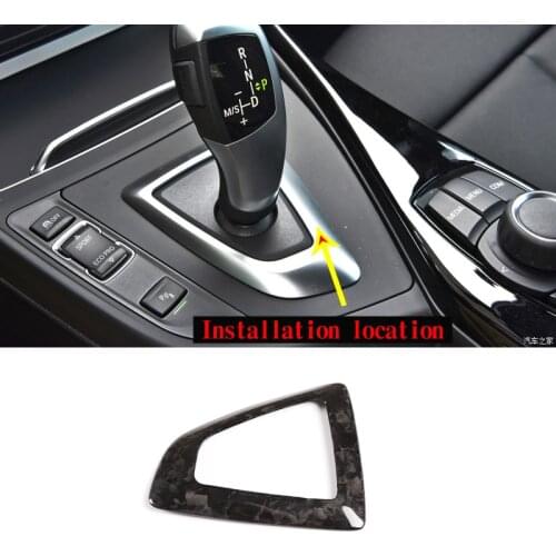 For BMW F20 F21 F22 F23 F30 F34 F35 F32 Carbon Fiber Full Forged Composite Car Gear Shift Frame Stickers Car Accessories L H D