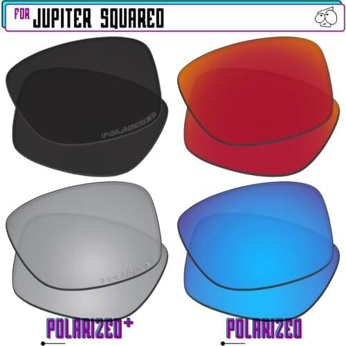 EZReplace Polarized Replacement Lenses for - Oakley Jupiter Squared Sunglasses - BkSrP Plus-RedBlueP