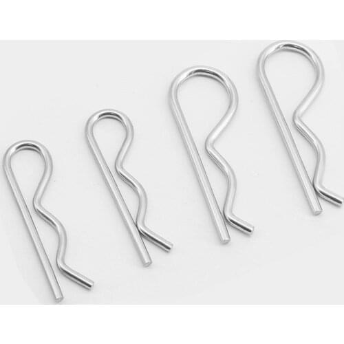 5/10X M1 M1.2 M1.6 M1.8 M2 M2.5M3M4 304 Stainless Steel Spring Cotter Pin Wave R Shape Split Clip Clamp Hair Tractor Pin for Car