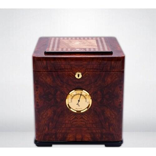Luxury Cigar Humidor with Hygrometer Humidifier Large Storage Cigar Box Cigar Moisturizing Device