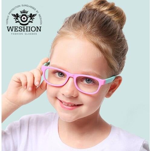 Vintage Blue Light Kids Sunglasses Glasses Frame Anti Reflective 2018 Boy Girls Children Transparent Computer Eyeglasses UV400