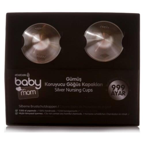 Babys mom Postpartum Mother Silver Nipple Protective Cover 2 Pieces 999 Carat