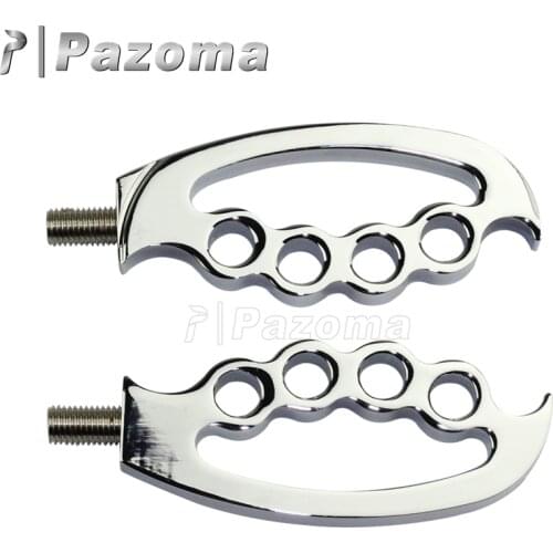 1 Pair Chrome Motorcycle Footpeg Motorbike Foot Rest for Harley Davidson 883R 883L 48 Sportster Rough Crafts