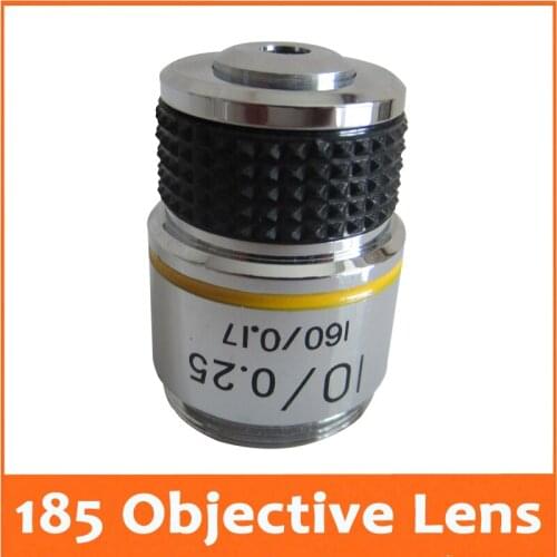 10x L=185 School Lab Eductional Student Use Biological Bio-Microscope Achromatic Optical Objective Lens 160/0.17 Free Shipping