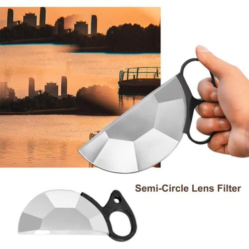 150mm / 80mm Filter Camera Lens Handheld Semicircle Kaleidoscope Special Effect Filter Photography Prism Film Camera Accessories