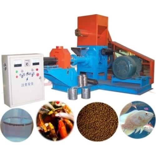 200-300KG/H Floating Fish Feed Extruding Machine Animal Puffed Feed Pelleting Making Machine For Sale