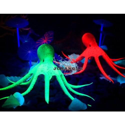 2021 Aquarium Decoration Octopus Aquarium Decoration Plastic False Fish Luminous Simulation Octopus Squid
