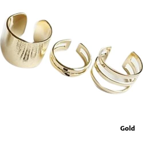 3Pcs/Set Fashion Top Of Finger Over The Midi Tip Finger Above The Knuckle Open Ring