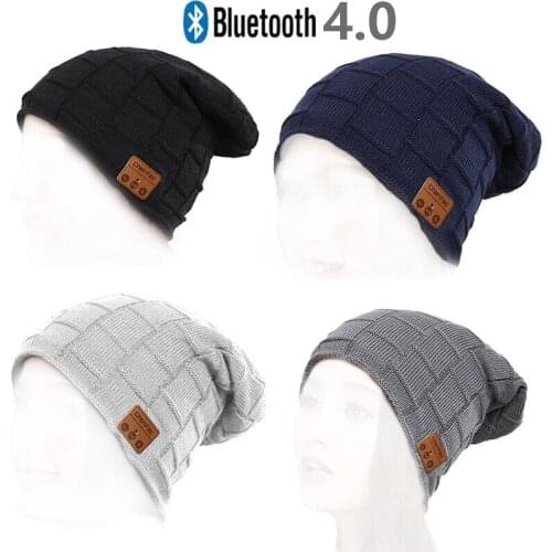 Hot Sale Wireless Bluetooth Music Hat Headphone Headset Earphone With Microphone Winter Sports Cap Stereo Speaker Christmas gift