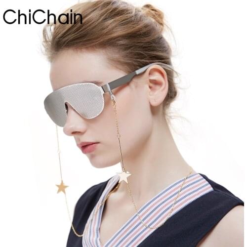 Vintage Handmade eyeglasses chain Pentagram accessories 80 cm Stainless Steel Chain Lanyard sunglasses glasses